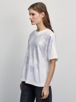 Футболка с принтом металлик / Zarina  фото 5