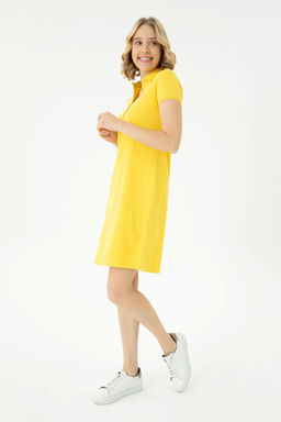 Женское желтое трикотажное платье - U.s. polo assn фото 8