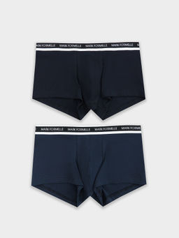 Цена за 2 штуки! Трусы мужские боксеры мультипак (2 шт.) в темно-синем и черных цветах - Mark formelle фото 8