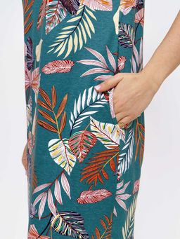 Сарафан женский, цвет голубой бордовый