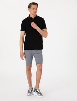 Siyah Slim Fit %100 Pamuk K_vr_lmaz Amerikan Pike Polo Yaka Basic Ti__rt - Pierre cardin фото 4