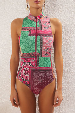 TRENDYOLMILLA Etnik Desenli Halter Yaka Fermuarl? Regular Mayo TBESS25MA00052  фото 3