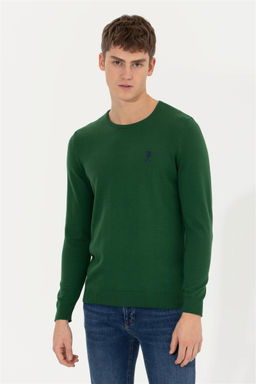 Мужской зеленый трикотажный свитер Basic - U.s. polo assn фото 9