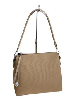 Женская сумка из искусственной кожи, цвет светло коричневый