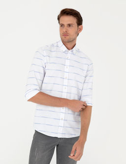 Mavi Slim Fit Uzun Kollu G_mlek