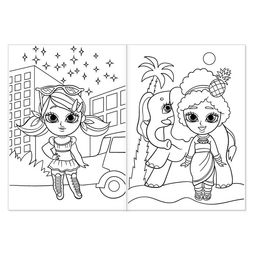 Цена за 3 шт. Раскраска для девочек Модные куколки, 16 стр., формат А4