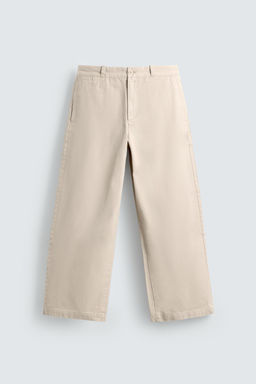 PANTAL?N CHINO WIDE FIT / Blanco roto - Zara фото 7