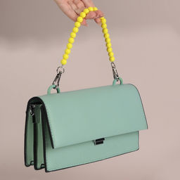 Ручка для сумки, бусы, d = 10 мм, 30 см, цвет жёлтый - Арт узор фото 5