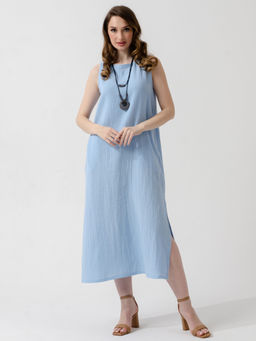 Женское платье муслин голубое 2319 (2)