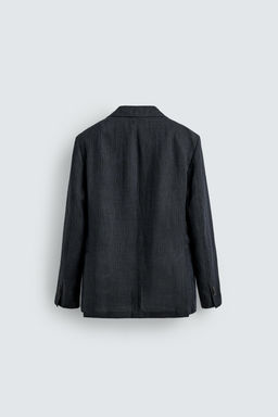 BLAZER RAYAS 100% LINO / ?ndigo - Zara фото 7