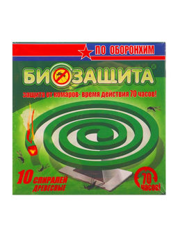 Цена за 2 шт. Спирали от комаров БИОЗАЩИТА, древесные, 10 шт.