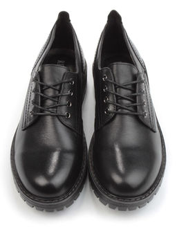 03-DYL75-1 BLACK Полуботинки женские (натуральная кожа)