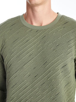Bisiklet Yaka Uzun Kollu Erkek Sweatshirt - Waikiki фото 3