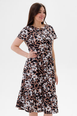 Платье женское из кулирки Кармелита 2 цветок кофе - Амадэль фото 7