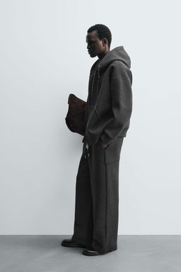 NEOPRENE-EFFECT WIDE-LEG TROUSERS - Zara фото 4