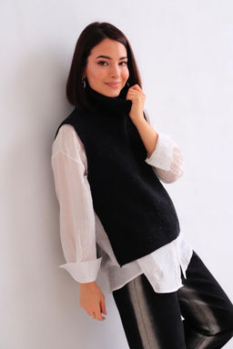 Martichelli Жилет вязаный чёрный  фото 9