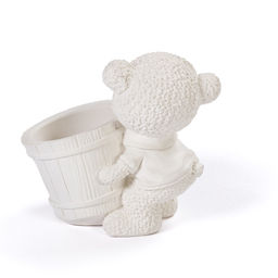 Заготовка для декорирования Love2art ТА-09 Кашпо гипс 9 х 10 х 6 см 1 шт Медведь с горшочком фото 3