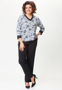 Джемпер БелЭльСтиль 870 серый дизайн