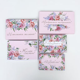 Набор подарочных коробок 10 в 1 «С праздником!», 32.5×20×12.5 - 12×7×4 (± 1) см