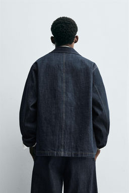 RELAXED FIT DENIM JACKET WITH POCKETS - Zara фото 3