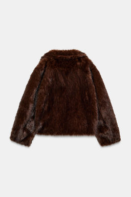 REVERSIBLE DOUBLE-FACED FAUX FUR JACKET - Zara фото 28