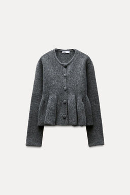 KNIT PEPLUM CARDIGAN - Zara фото 5