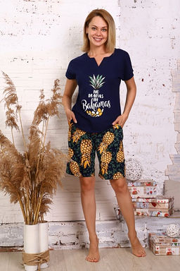 Костюм с удлиненными шортами, принт (720-1) - Плиона фото 3