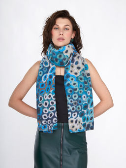 Большой, мягкий, тонкий и очень нежный двусторонний палантин с рисунком - Tantino фото 9