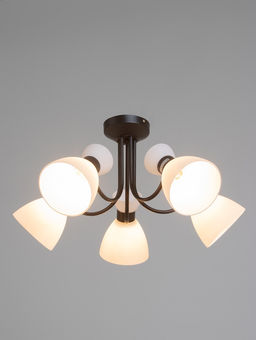 Люстра 20135/5BK, 5×60 Вт, E27, 60×60×32 см, белый/чёрный