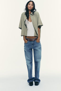 SHORT SLEEVE FLOWING SHIRT