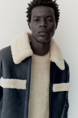 Chaqueta de aviador de piel - H&m фото 2