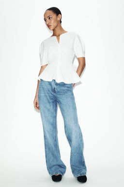 TOP PEPLUM SOFT / Blanco