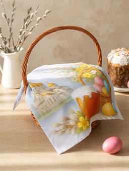 Салфетка пасхальная на стол «Пасхальное настроение» 65×65 см