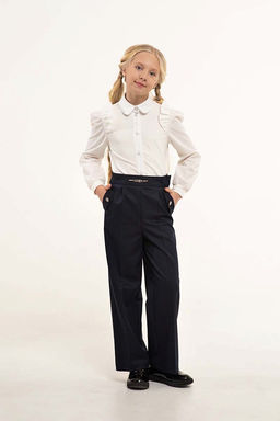 Синие брюки для девочки Mooriposh, модель 0425