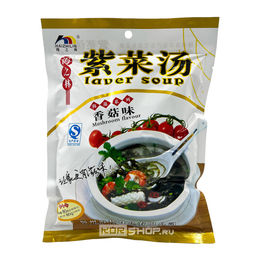 Суп быстрого приготовления с морскими водорослями со вкусом грибов Haizhilin (8 порций), Китай, 80 г Акция