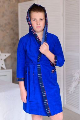 Халат детский из махры Артем синий - Амадэль фото 2