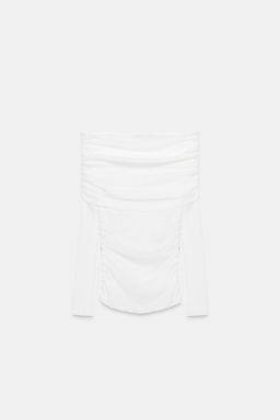 GATHERED BANDEAU T-SHIRT - Zara фото 8