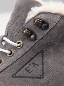 Ботинки 243.212131w. серый замок замша/Мех