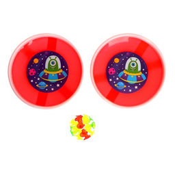 Игра-липучка Монстрик, 2 тарелки, шарик, МИКС - Funny toys фото 3