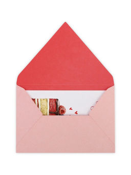 Цена за 5 шт. Конверт для денег с открыткой и наклейкой «В день рождения», тиснение, акварельный картон, 16 х 11 см