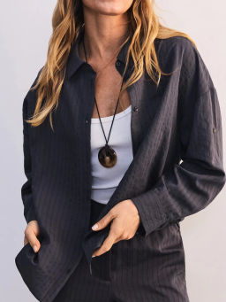 Блуза оверсайз из вискозы с длинным рукавом ZR2605012013-39 / Zarina