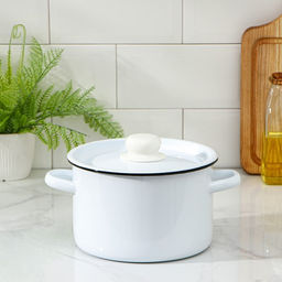 Кастрюля эмалированная, 2.9 л, d=20 см, цилиндрическая, МИКС