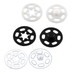 Кнопка пришивная Gamma PKL-15 пластик d 15 мм 10 шт. №03 прозрачный