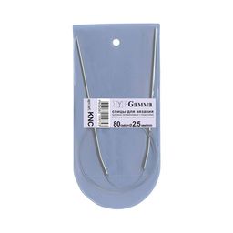 Спицы GAMMA круговые KNC алюминий d 2.5 мм 80 см 1 шт с покрытием