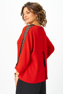 Блуза Rumoda 2274 красный дл. р.  фото 5