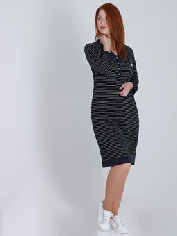 Платье в горизонтальную полоску - Almond фото 6