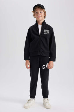 Толстовка на молнии с высоким воротником для мальчиков с принтом - Defacto фото 6