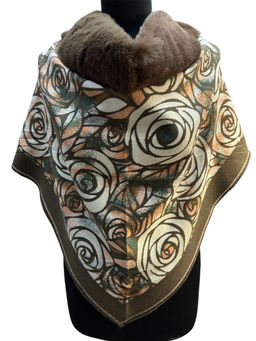 Платок-накидка с мехом