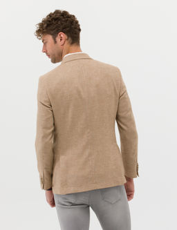 Camel Ekstra Slim Fit Keten Kar___ml_ Blazer Ceket