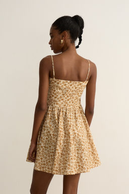 Платье мини из хлопка на бретелях - Mollis фото 4